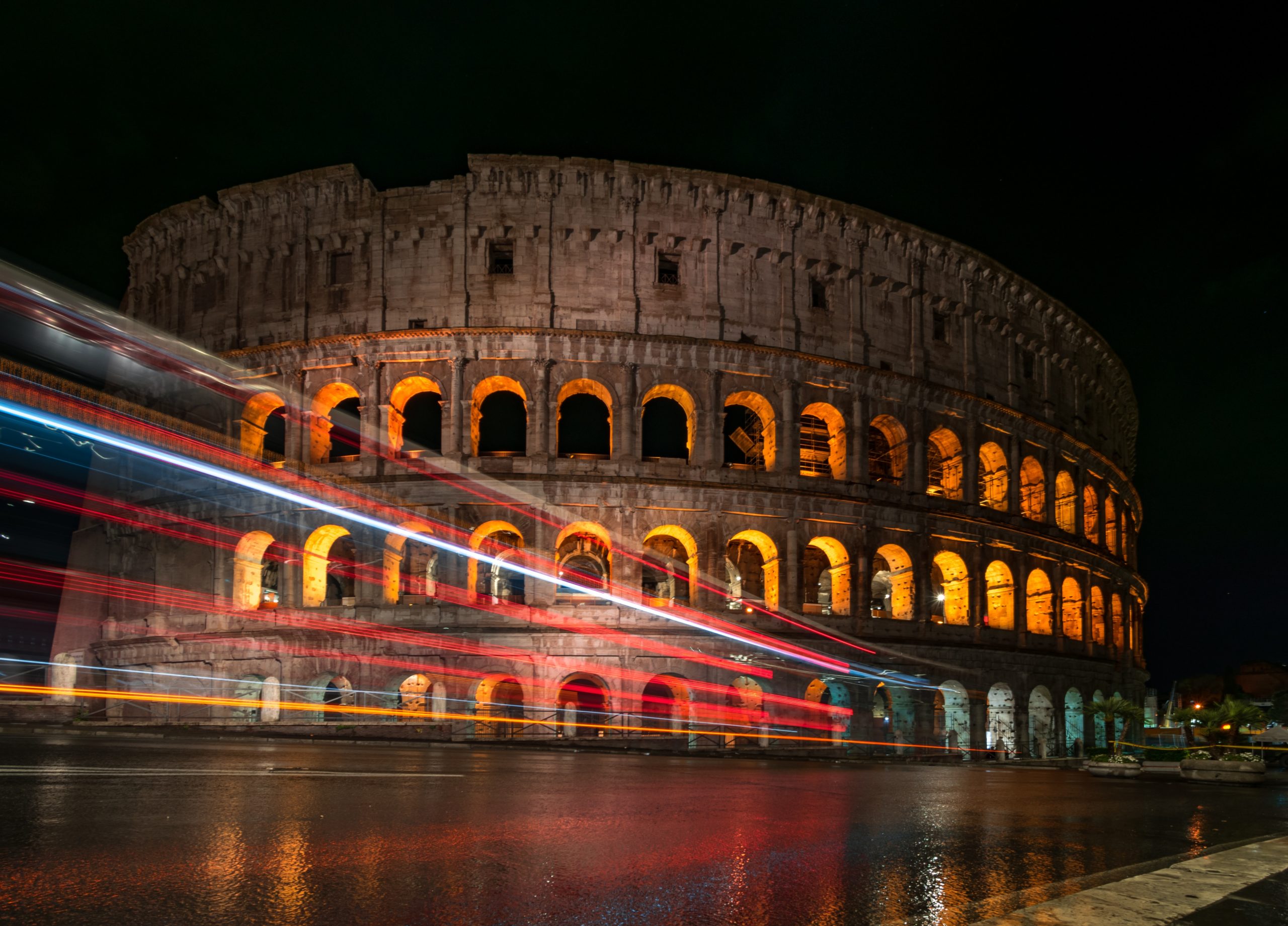 Colosseum by night